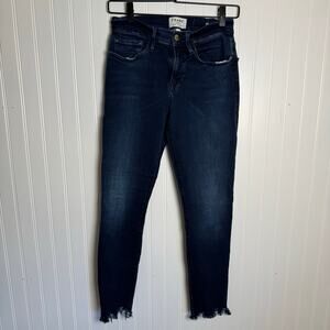 Frame Denim Le Skinny De Jeanne Dark Wash Blue Denim Jeans Women’s Size 28
